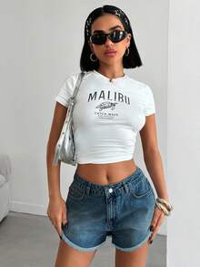 100%Cotton SUPER MINI WHITE SHORT RAW HEM - 250 GR - Màu xanh ngọc - Xem 6