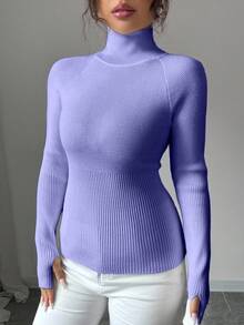 Almamuse Y2K Elegant Outdoor Knitted Pullover Sweater, Suitable For Commuting, Holiday, And Daily Wear - Blue - View 4
