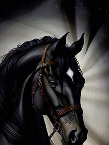 Manfinity LEGND Men's Black & Grey Ombre Black Horse Pattern Casual T-Shirt And Shorts Set Mens Graphic T-Shirt And Shorts Set - Multicolor - View 4