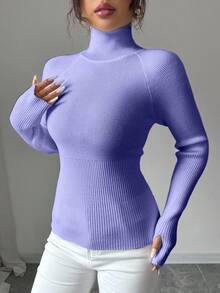 Almamuse Y2K Elegant Outdoor Knitted Pullover Sweater, Suitable For Commuting, Holiday, And Daily Wear - Blue - View 5