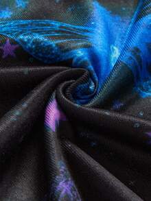 Conjunto de pijama infantil feminino de 1 peça, modelagem justa, estampa luminosa de borboletas e céu estrelado por toda a peça, com detalhes em rosa para um estilo delicado e encantador. Tecido elástico e luminoso, confortável para dormir ou usar no dia a dia, lavável à máquina. - Multicolorido - Ver 7