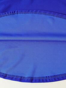 Elladie kids 女童白色连衣裙，饰有3D串珠花朵，收腰A字廓形，适合生日派对和夏季穿着。 - 寶藍色 - 查看 7