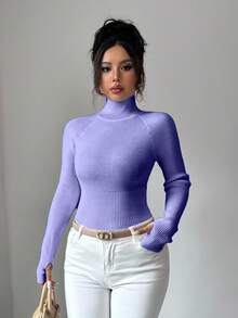 Almamuse Y2K Elegant Outdoor Knitted Pullover Sweater, Suitable For Commuting, Holiday, And Daily Wear - Blue - View 6