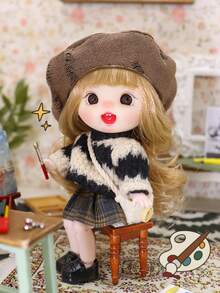 Kawaii Dolls & Action Figures - Movable Joints, Changeable Outfits, Accessories. Perfect Cute Gifts For Friends, Japanese Korean Style Collectibles - Multicolor - View 9