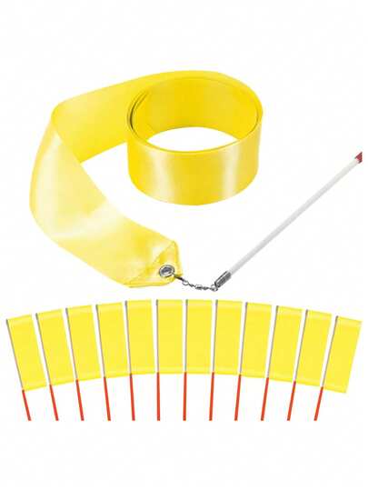 1/2/3Pcs 2M Long Shiny Gradient Dance Ribbons, Artistic Dance Gymnastics, Talent Show Decorative Props, Gymnastics Dance Ribbon Party Gifts, Gymnastics Performance Gymnastics Training Tools, Birthday Parties, Ribbon Decoration Small Gifts