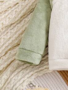 Vintaside Kids Bộ áo dài tay và quần dài họa tiết gấu dễ thương cho bé trai, phối màu xanh lá cây và trắng, thích hợp mặc hàng ngày, trong nhà và ngoài trời, mùa thu/đông. - màu xanh lá - Xem 4