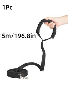 1pc Foam Handle Pet Leash, Running Dog Leash, Swimming Training Long Dog Leash. - Black - View 7