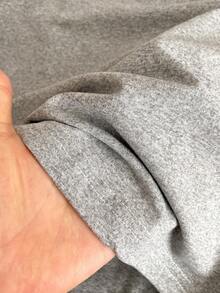 1 pieza Blusa de punto de manga corta con cuello en V de encaje y parches gris para niñas grandes, con detalle de lazo, detalles de patchwork delicados, ajuste ceñido, sin forro polar, adecuada para la calle, estilo dulce diario en verano - Gris - Ver 7