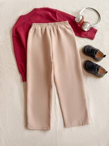 PrepCrw Young Boys' Khaki Slant Pocket Slim Fit Pants - Khaki - View 4