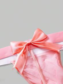 DrisQ Quần lót nam kiểu dây thắt nơ bóng bẩy, gợi cảm. - Hồng - Xem 4