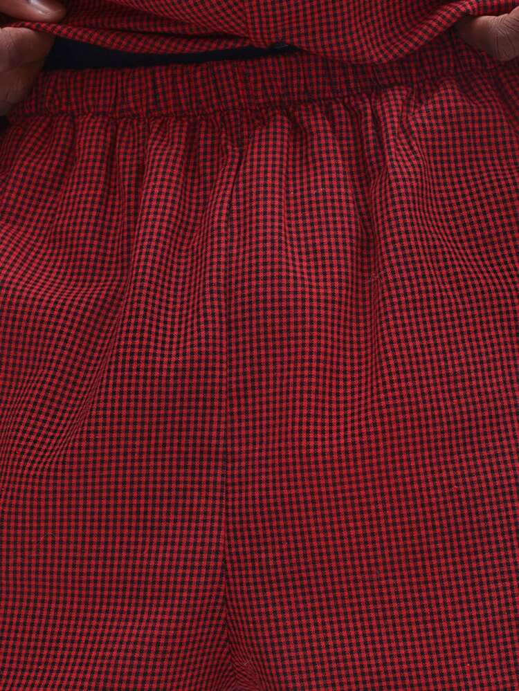 Conjunto de pijama com camisa de manga comprida e calça
