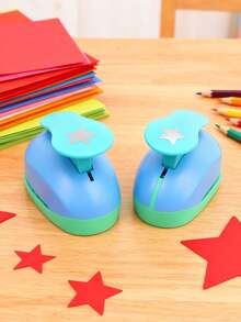 70毫米星形打孔器 DIY剪贴簿纸张切割器压花装置手动打孔机 - 彩色 - 查看 4