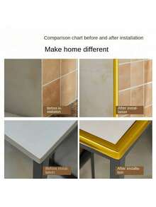 1pc PVC Self-Adhesive Decorative Taped Background Wall Inner Corner Decor Strip Furniture Table Edge Anti-Collision Bumper Tape - Multicolor - View 18