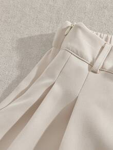 Franclia 2 buc/set contrastant culori top și pantaloni scurți casual două piese set femei mânecă scurtă seturi pantaloni scurți femei pantaloni scurți și cămașă set femei vară 2 piese seturi bej două piese set - Multicolor - Vizualizare 8