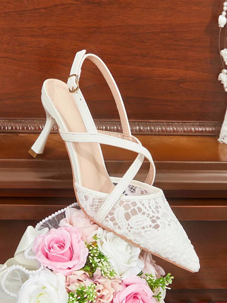 CUCCOO HITCHD Women's Pointed Toe Buckle Design Fashionable High Heels, Versatile For Daily Wear Valentine's Day