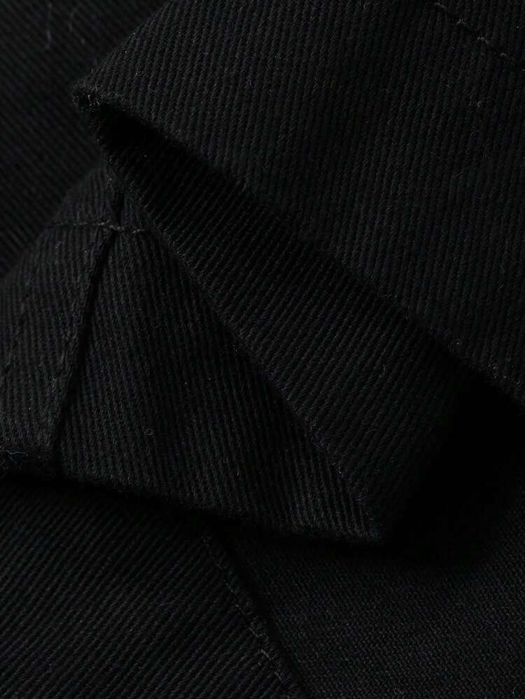 Women's Solid Color Fitted Cargo Pants With Pockets, Casual Street Style Trousers For Spring And Autumn Y2k