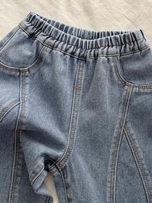 LMoss Kids Quần jean denim màu xanh dương họa tiết cà rốt, kiểu dáng mới, thoải mái, mềm mại, dễ thương cho bé trai, thích hợp mặc hàng ngày vào mùa xuân/hè, đi biển, đi nghỉ mát, quần jean casual, quần jean in hình, quần jean cho bé 2 tuổi, quần jean mùa hè, quần jean casual. - Rửa trung bình - Xem 4