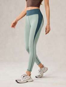 OutZeal Quần legging nữ ngoài trời, thích hợp cho Pilates, Yoga, tập luyện thường ngày, nhanh khô, ôm bụng, cạp cao, phối màu, quần thể thao mùa hè và mùa xuân. - Nhiều màu - Xem 6