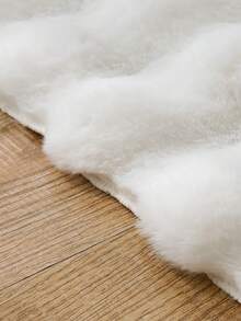 1 块矩形毛绒装饰地毯 | 白色北欧 Ins 风格蓬松面料舒适脚下房间美学地毯 | 万圣节、圣诞节、情人节节日装饰地毯营造温馨的家居氛围 | 易于维护的客厅、卧室、床边、梳妆台地毯 | 适合所有季节、秋季装饰、秋季装饰、房间装饰 - 白色 - 查看 9