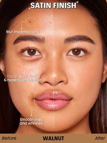 SHEGLAM Skin Sync Satin Foundation-Walnut - Walnut - View 2