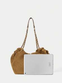 SHECARRY Bolso de hombro versátil y de moda para uso diario - Marrón - Ver 4