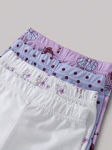 SHEIN 8pcs/Set Baby Girls 0-3 Years Spring/Summer Casual Daily Wear Cute Ballet Girl Sleeveless Tee Shirt & Shorts 8pcs Outfit Set - Mauve Purple - View 5