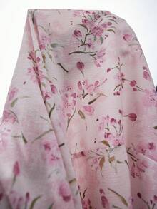 Elorette Áo ngủ tay ngắn thắt nơ họa tiết hoa lãng mạn cỡ lớn dành cho nữ của CottageSlumber - Nhiều màu - Xem 8