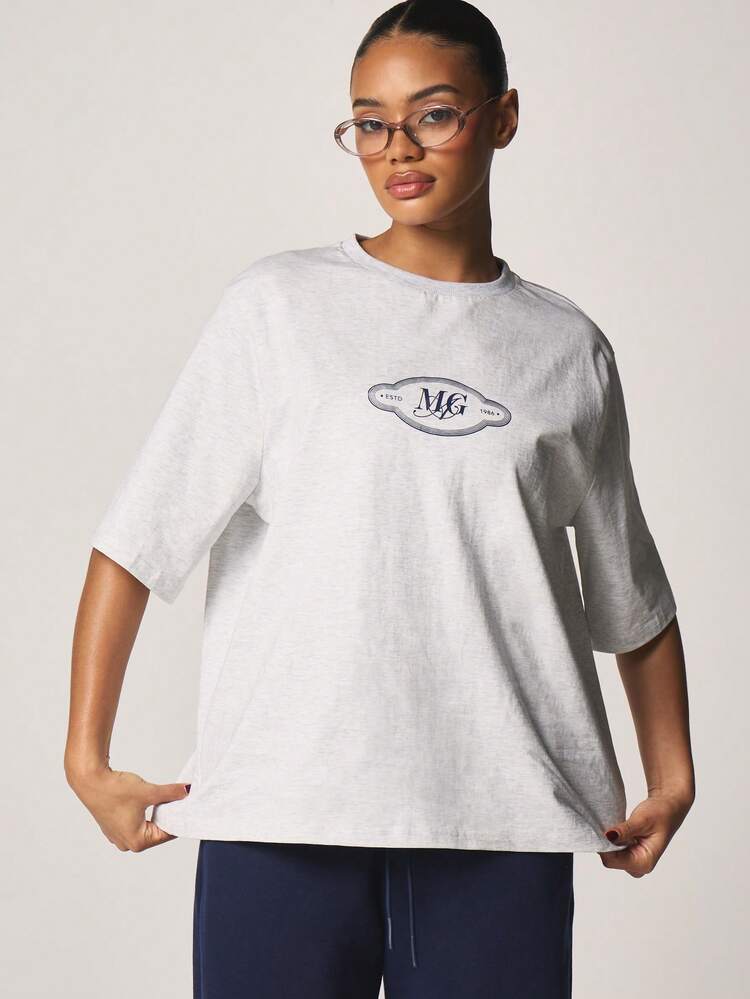 MISSGUIDED Übergroßes Grafik-T-Shirt mit Logodruck