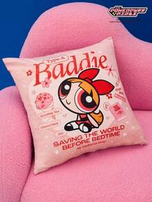 THE POWERPUFF GIRLS X Joivida 1pic Cute Powerpuff Girl Pillowcase (Filler Not Included), Comfortable Fleece Fabric, 45*45cm