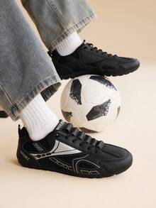 CUCCOO EASI 男士休闲鞋，男士道德训练鞋，黑色平底帆布鞋，带绑带，舒适耐穿，适合办公室和户外穿着。 - 黑色 - 查看 8