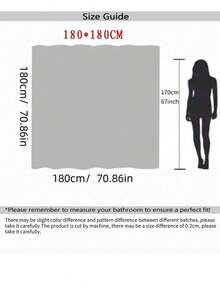 1pc Retro Winter Pine Tree Star Print Waterproof Shower Curtain, Curtain With 12 Hooks Curtain For Windows,Universal Room Decor,Home Decor,Bathroom Accessories - Multicolor - View 3