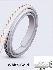 1m Tira decorativa autoadhesiva de PVC suave para decoración de techos, pisos y juntas de paredes, moldura 3D - Multicolor - Ver 14