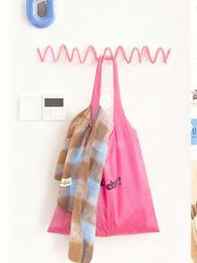 Joivida 1pc Creative Wave Design Metal Wall Hooks - Elegant Nordic-Style Coat And Hat Holders With Smooth Curved Shapes, Suitable For Home Organization, Hotel Decoration, And Fashion Store Displays. With A Simple Aesthetic Style, They Are Ideal As Valentine's Day Gifts, Valentine's Day Presents, Applicable For Renting, Installing On Walls At Home, In Wardrobes, On Doors For Storing Clothes, Scarves, Bags. - Multicolor - View 14