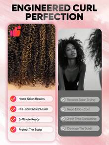 9am Hair Store 即戴即用半假发，金色挑染渐变色，预造型水波纹，弹性贴合，三合一半假发，带抽绳，自然发际线，无缝设计，新手友好，即戴即用，无需胶水，真人发假发，预先拔毛发际线，180%密度，16-28英寸常规尺寸，自然色，未经加工的处女发，情人节真人发无蕾丝假发，自然无胶假发，适合浪漫约会，女士适用。 - S2/30 - 查看 9