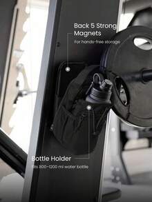 GLOWMODE 4L Venture Glow Waterproof Magnetic Zipper Pouch Pockets Keychain Detachable Shoulder Strap Water Bottle Holder Tote Bag Gym Hiking Outdoors Travel Daily Casual Wear