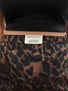 SHEIN Maternity Clothes Maternity Pants Maternity Casual Leopard Print Loose Pants - Brown - View 7