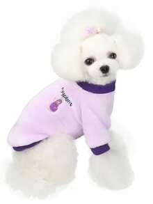 PETSIN Áo khoác và áo hoodie nhung mềm mại mùa Thu/Đông cho thú cưng – Áo len ấm áp mềm mại với khóa cài tiện dụng cho chó, mèo và các động vật nhỏ, thích hợp mặc trong nhà và ngoài trời. - Nhiều màu - Xem 4