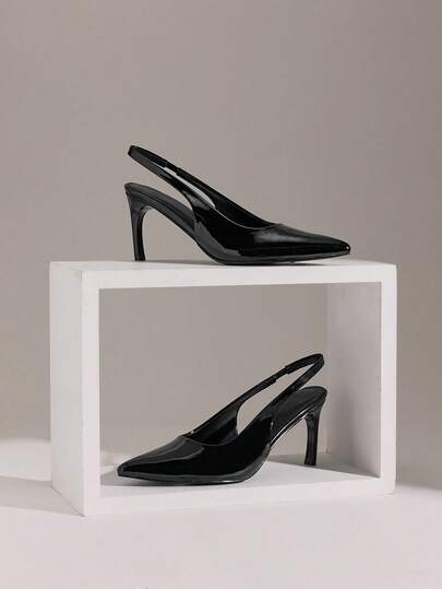 SHUZIA Eleganta pumps med spetsig tå och rem bak för kvinnor