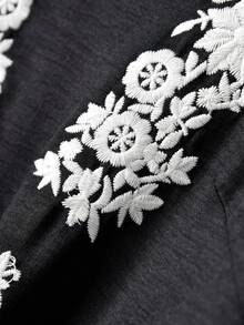 Rusticease Women's Fashionable Tie-Dye Printed Shirt Dress, Spring Autumn Maxi Women Outfit Long Shirt Dresslong Casual Dresswomen Long Sleeve Dress Embroidery Elegant Wear Women  Casual Women Outfits - Multicolor - View 4