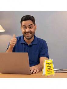 2/1pc Humor Office Decorations "Sometimes You Forget You Are Amazing, This Is A Reminder For You" Acrylic Table Sign - Funny Office Decoration Accessories - Perfect Gift For Friends/Coworkers/Family/Classmates - Style 2 - View 3