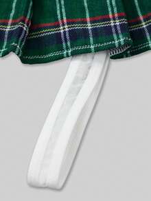 DrisQ DrisQ Plaid Christmas Booty Shorts Skirt, Revealing, Sexy, Roleplay, Christmas Party Club Outfit, Sexy Santa Lingerie For Men - Multicolor - View 5