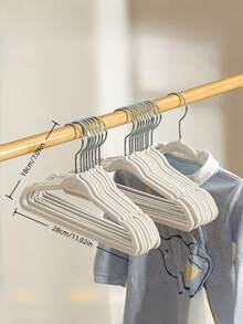 10PCS 20PCS Flocked Hangers Non Slip Space Saving Closet Organizers For Clothes Shirts Coats Wardrobe Storage Home Dorm Room - Multicolor - View 3