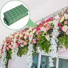 1/2/3/4/6 Bolsas de bloques de espuma de flores en forma de jaula, caja de suspensión de espuma de flores rectangular, soporte de placa de espuma de flores duradera, adecuado para bodas con flores, decoración de jardín interior y exterior, actividades empresariales - Verde - Ver 7