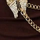 Golden Rhinestone Wings Cross Love Waist Chain