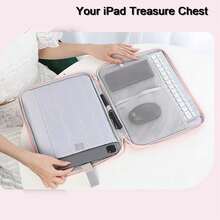 Tablet Sleeve Case / IPad Carrying Case Compatible With IPad , Kindle , Compatible With Samsung Galaxy And Android Tablets , Waterproof With Handle And Front Pocket (Pink) - Pink - View 4
