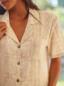 Lullawish Bộ đồ ngủ nữ họa tiết sọc Bohemian - Nhiều màu - Xem 6