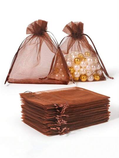 50/10PCS Clear Gift Bags, Available In Various Sizes, Suitable For Weddings, Parties, Travel, Birthdays, Anniversaries, And Other Occasions. Drawstring Organza Gift Bags, Perfect For Wrapping Jewelry, Candy, Stationery, And Other Small Items. Also Suitable For Decorations, Fruit Wrapping, And Insect-Proof Storage. Ideal For Parties And Catering Occasions, And A Perfect Choice For Holiday Gifts-Multiple Colors Available