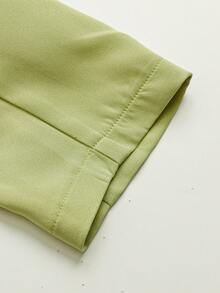 Sweetra Áo blazer ngắn kiểu quấn buộc dây thanh lịch, đầm mini ôm dáng, đầm chữ A in họa tiết hoa hướng dương cổ điển, bộ đầm hai mảnh ôm dáng. - Nhiều màu - Xem 3