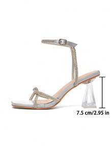 CUCCOO SZL Women Heeled Sandals Spring Shoes - Silver 1 - View 4