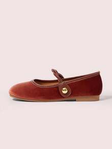 CUCCOO DOLLMOD Mujeres Casual Versátil Commute Simple Hebilla Planos - Óxido marrón - Ver 7